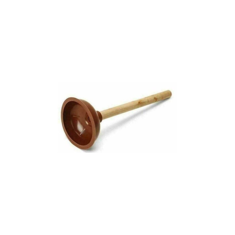 Heavy Duty Sink Plunger Drain Bathroom Rubber Toilet With Wooden Handle Fast Del 5056338347558