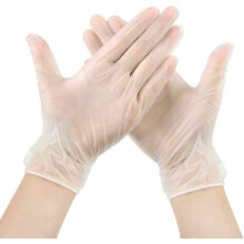 100 X Vinyl Glove Disposable Vinyl Gloves Powder Latex Free Work