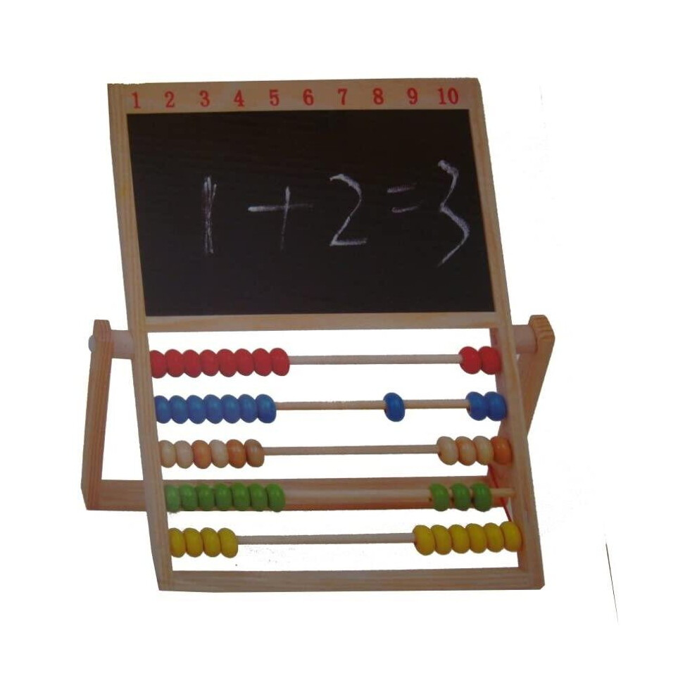 Wood Drawing Board Blackboard Montessori Abacus Cognition Math Toys Gift