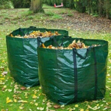 Set of 2 Waste Bag Garden Handles Bin Rubbish Reusable Waterproof Rubbish Bags