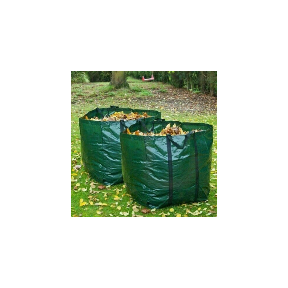 Set of 2 Waste Bag Garden Handles Bin Rubbish Reusable Waterproof Rubbish Bags