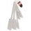 5 PCS White Spatulas Mixing Plastic Set Utensils Cake Cooking Baking Kitchen 2
