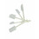 5 PCS White Spatulas Mixing Plastic Set Utensils Cake Cooking Baking Kitchen 3