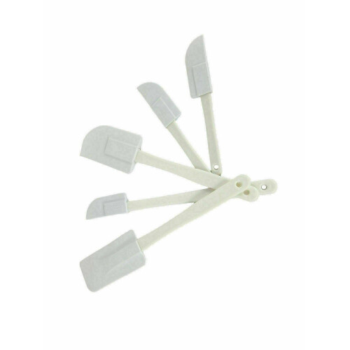 5 PCS White Spatulas Mixing Plastic Set Utensils Cake Cooking Baking Kitchen 2
