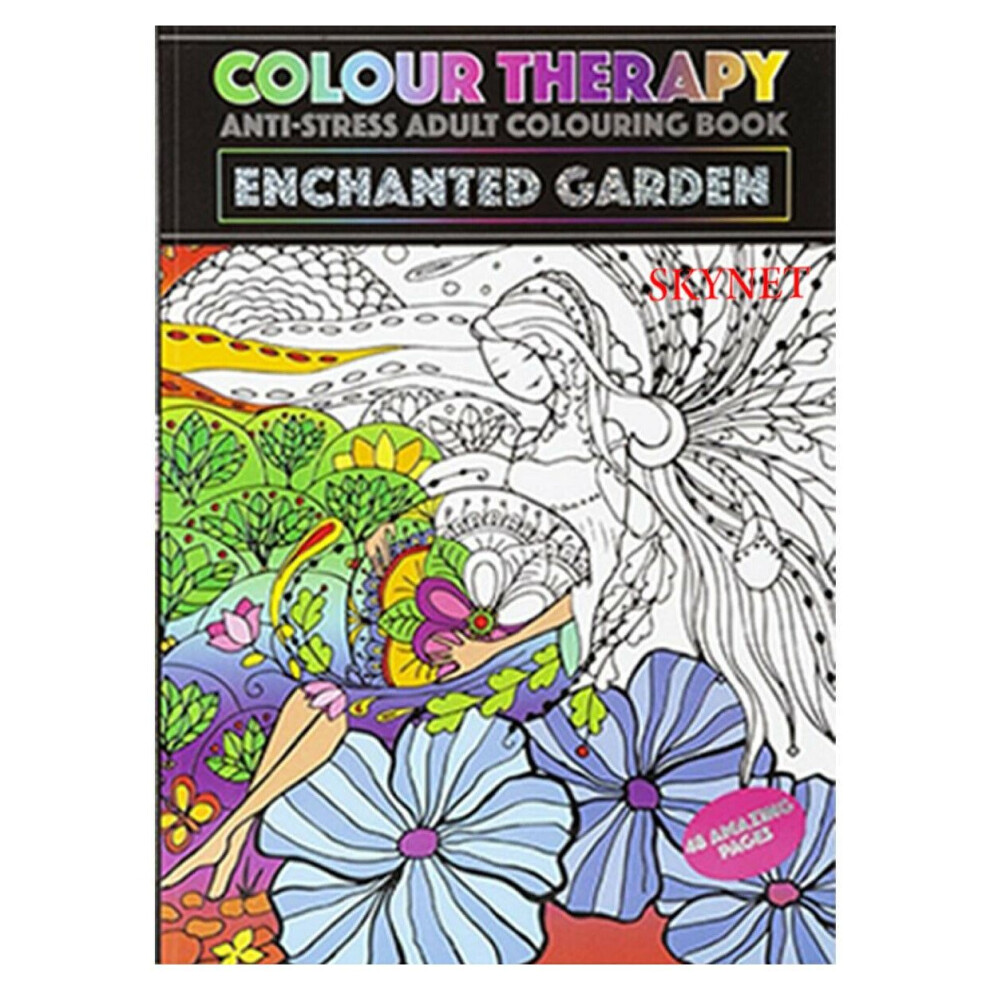 Creative Colour Therapy A4 Anti-Stress Adult Colouring Book - ENCHANTED GARDEN THEME