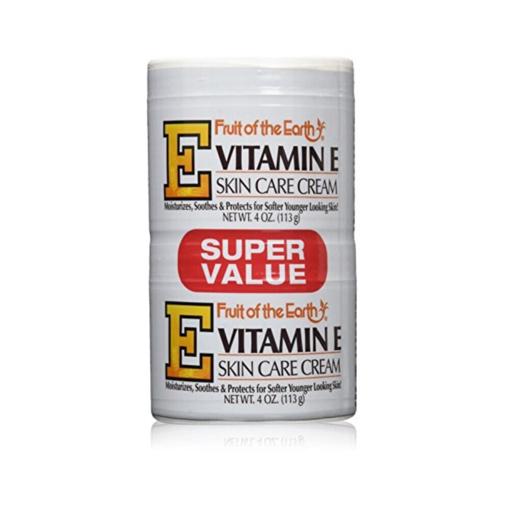 Fruit of the Earth Vitamin-E cream 4 oz + pot de 4 oz (carton de 6)