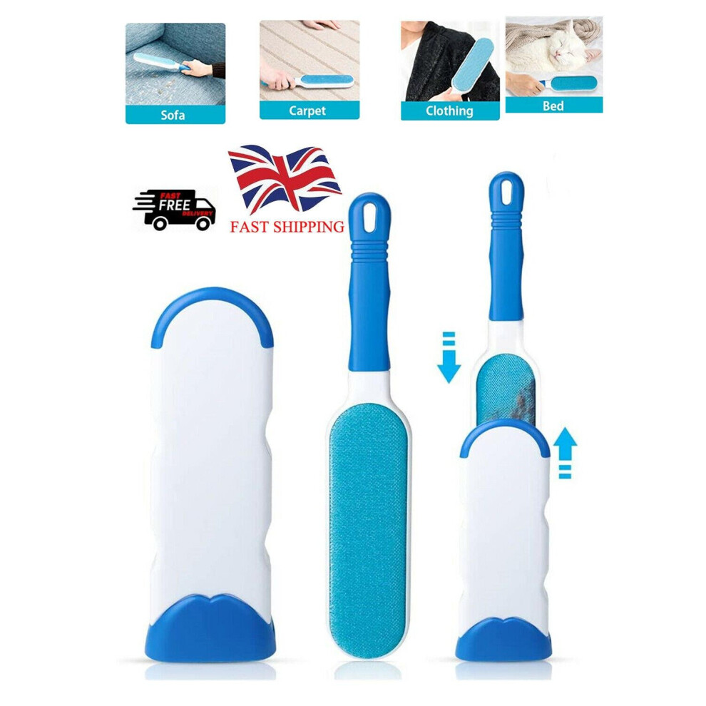 Reusable Pet Dog Cat Hair Remover Sofa Clothes Lint Cleaning Brush Fur Wizard UK