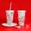 (Christmas, 1 PC) Loving Christmas Colour Changing Plastic Cold Cup with Straw, 24oz 2