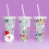 (Christmas, 1 PC) Loving Christmas Colour Changing Plastic Cold Cup with Straw, 24oz 3
