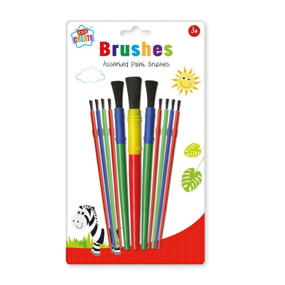 Assorted Paint Brushes - Set Painting Children Kids Art Crafts Home School Fun