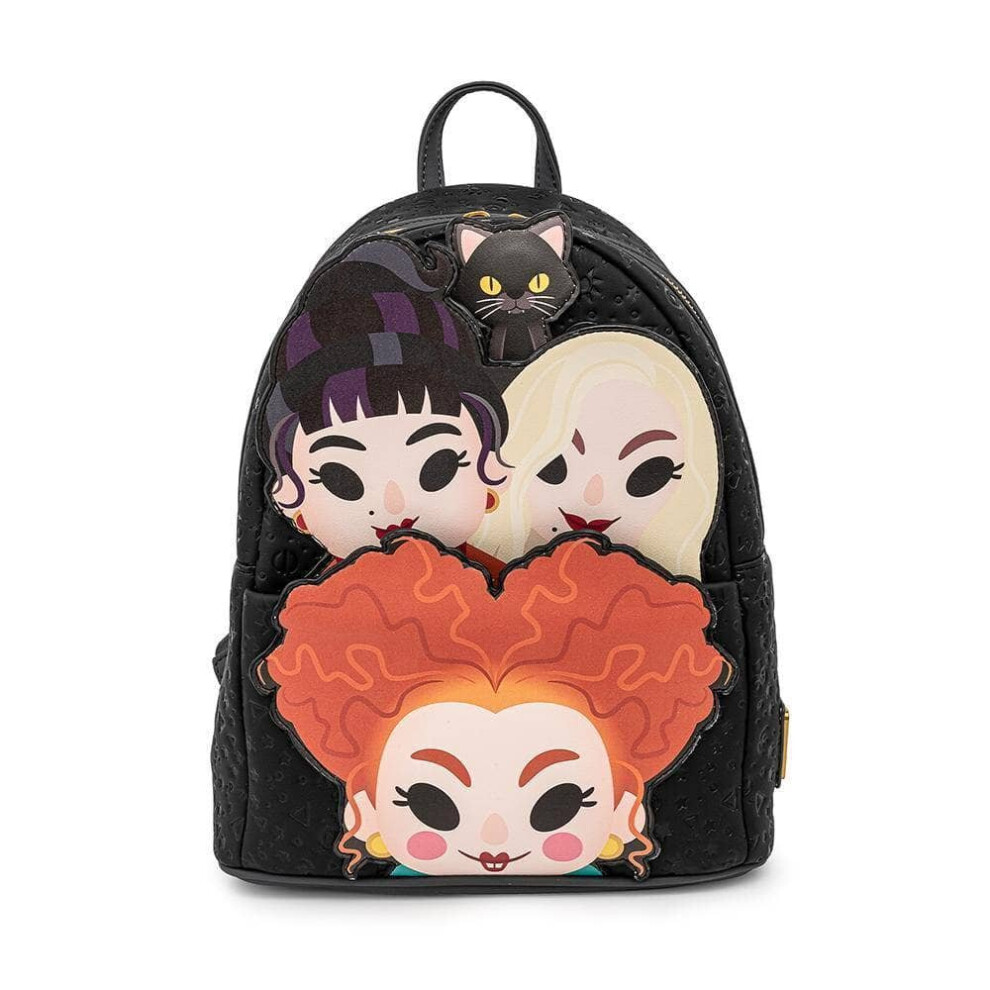 Disney Hocus Pocus Sanderson Sisters Loungefly Deluxe Faux Leather Mini Backpack