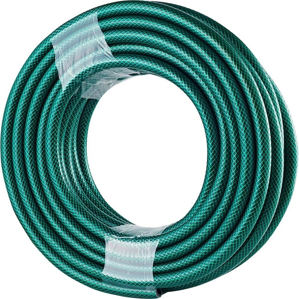 30M Garden Hose Pipe Reel PVC Reinforced Outdoor 1/2" Hosepipe