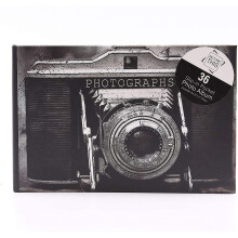 36 Photos Vintage Retro Camera Design Pocket Photo Album Slip In 6 x 4" Holds