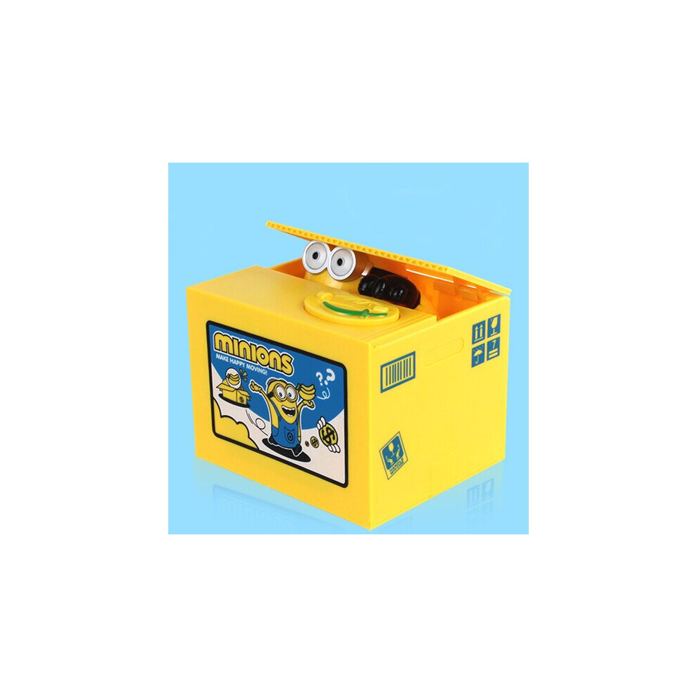 (Minions) Kids Cartoon Electric Money Box Stealing Money Piggy Bank Toy With Music