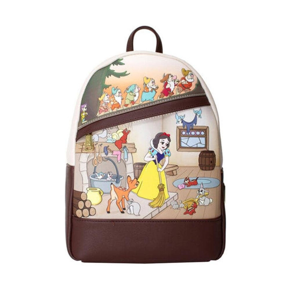 Funko Disney Snow And The Seven Dwarfs Multi Scene Loungefly Mini Backpack White