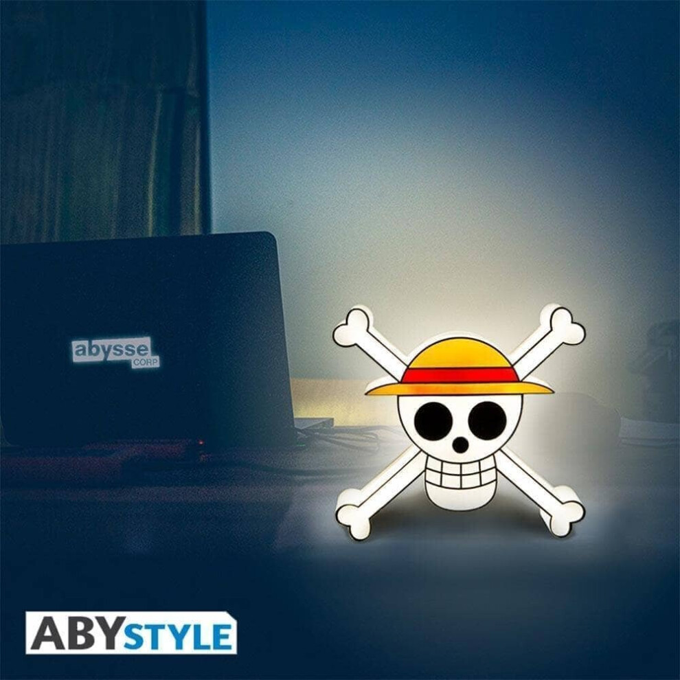 One Piece Anime Straw Hat / Mugiwara Pirates Logo Desk Light Bright White LED Lamp