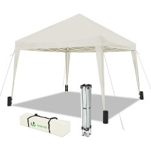 VOUNOT 3x3m Pop Up Gazebo Waterproof Folding Garden Party Tent, Cream