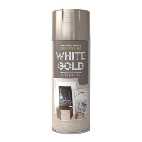 Rust-Oleum Rust-oleum Metallic Spray Paint 400ml White Gold