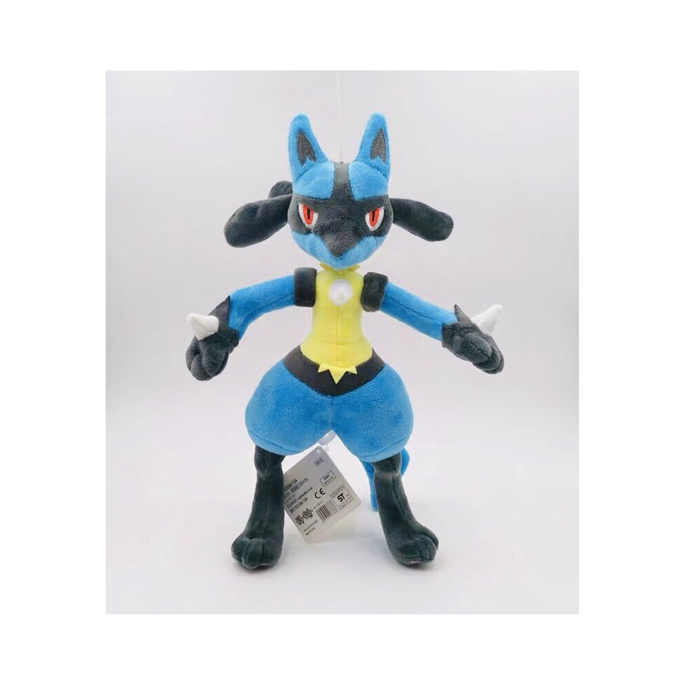 ( Lucario) 30Cm Pokemon Lucario Plush Toy Stuffed Soft Doll Blue
