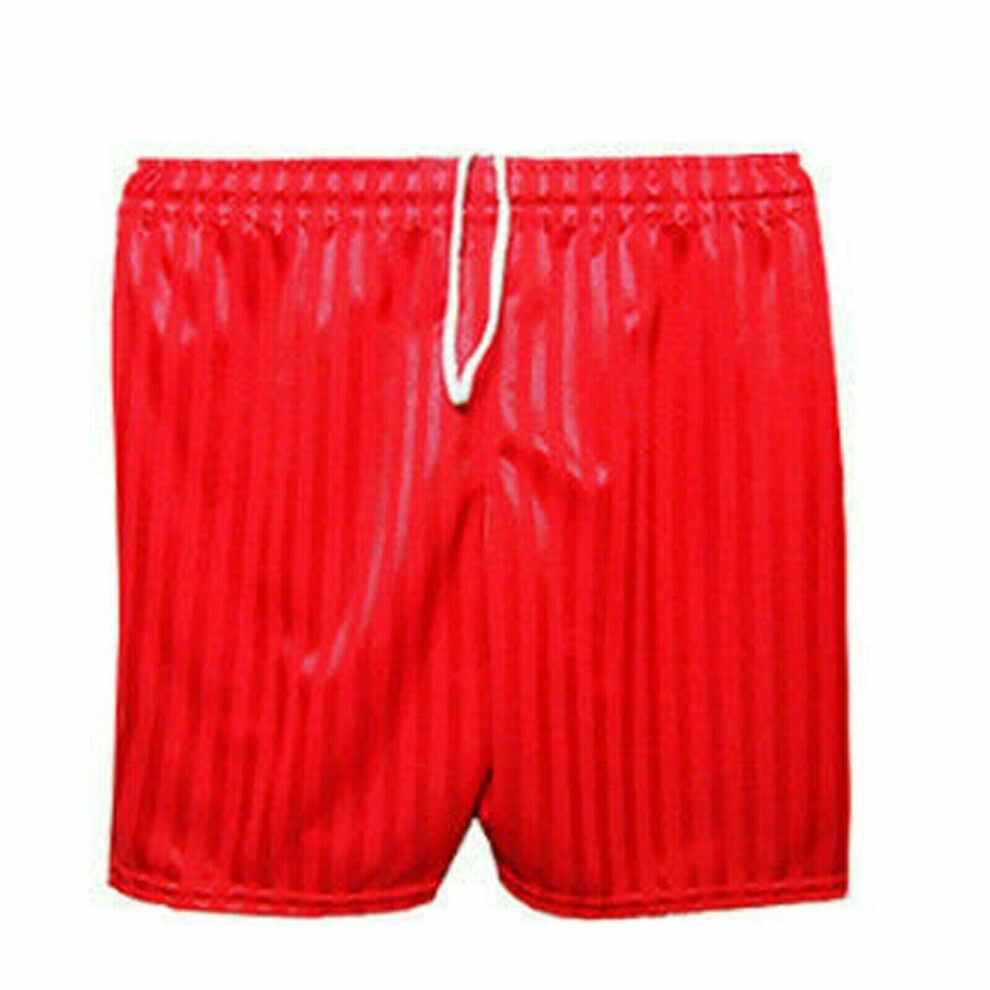 (5-6 Years, Red) Unisex Children Shadow Stripe Pe Football Shorts School Sports