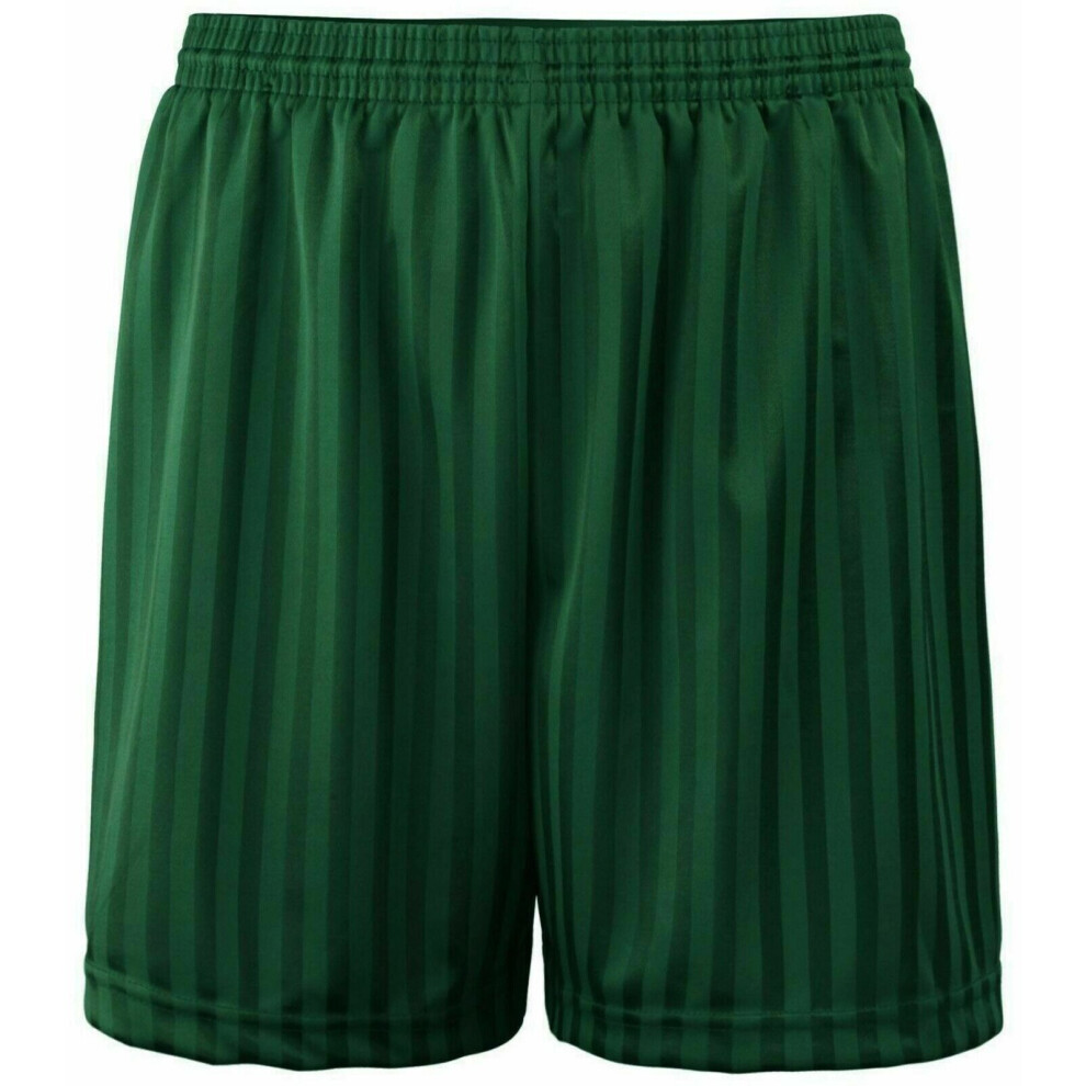 (5-6 Years, Bottle Green) Unisex Children Shadow Stripe Pe Football Shorts School Sports