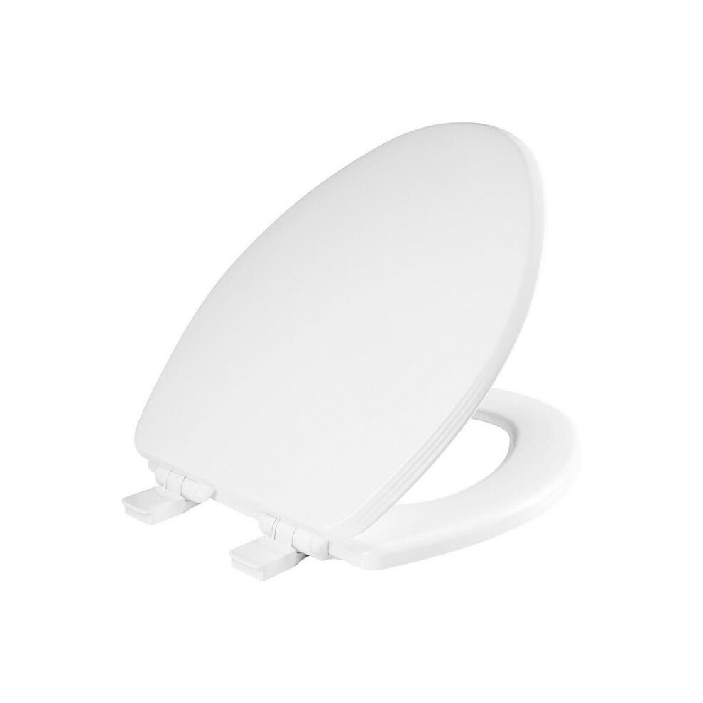 Bemis 1600E4000 Elongated Enameled Wood Toilet Seat, White