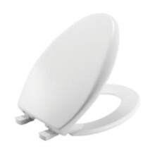 Bemis 1200E4000 Elongated Plastic Toilet Seat with STA-Tite, White