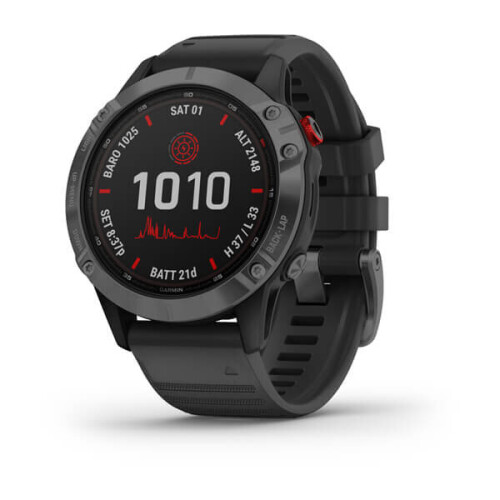 Garmin Garmin fenix 6X Pro Solar Edition Watch titanium carbon grey 1