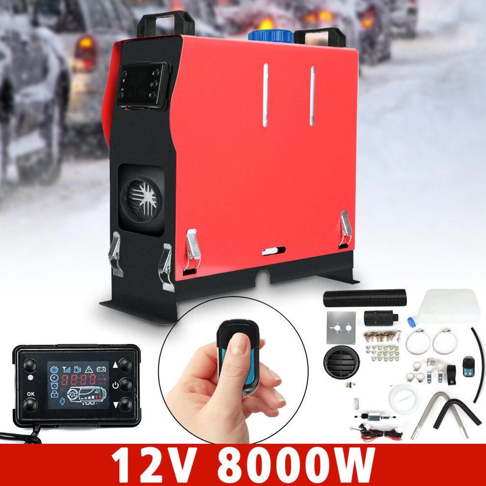 12V 8KW Portable  All In One Air Diesel Parking Heater With LCD Thermostat For Car Trailer Motorhomes Caravans