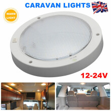 12V DC Ceiling LED Interior Light 42x2835 LEDs, 840lm, Warm White – Ultra-Thin Round Fixture for Caravan, Boat, Trailer