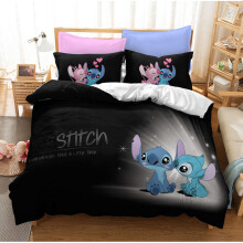 (Pattern 18, Double) Lilo Stitch Bedding Single Double Duvet Cover Set