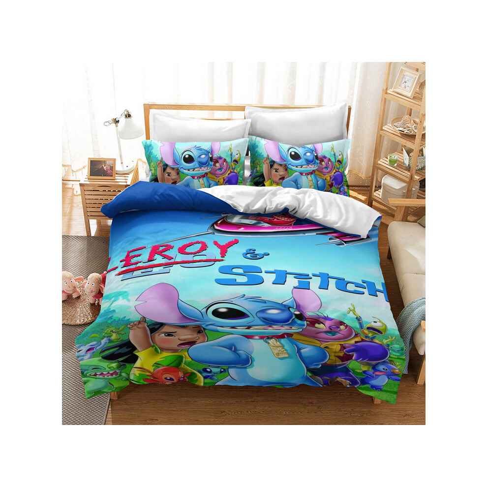(Pattern 14, Double) Lilo Stitch Bedding Single Double Duvet Cover Set