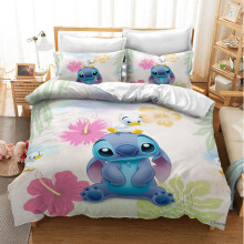 (Pattern 16, King) Lilo Stitch Bedding Single Double Duvet Cover Set