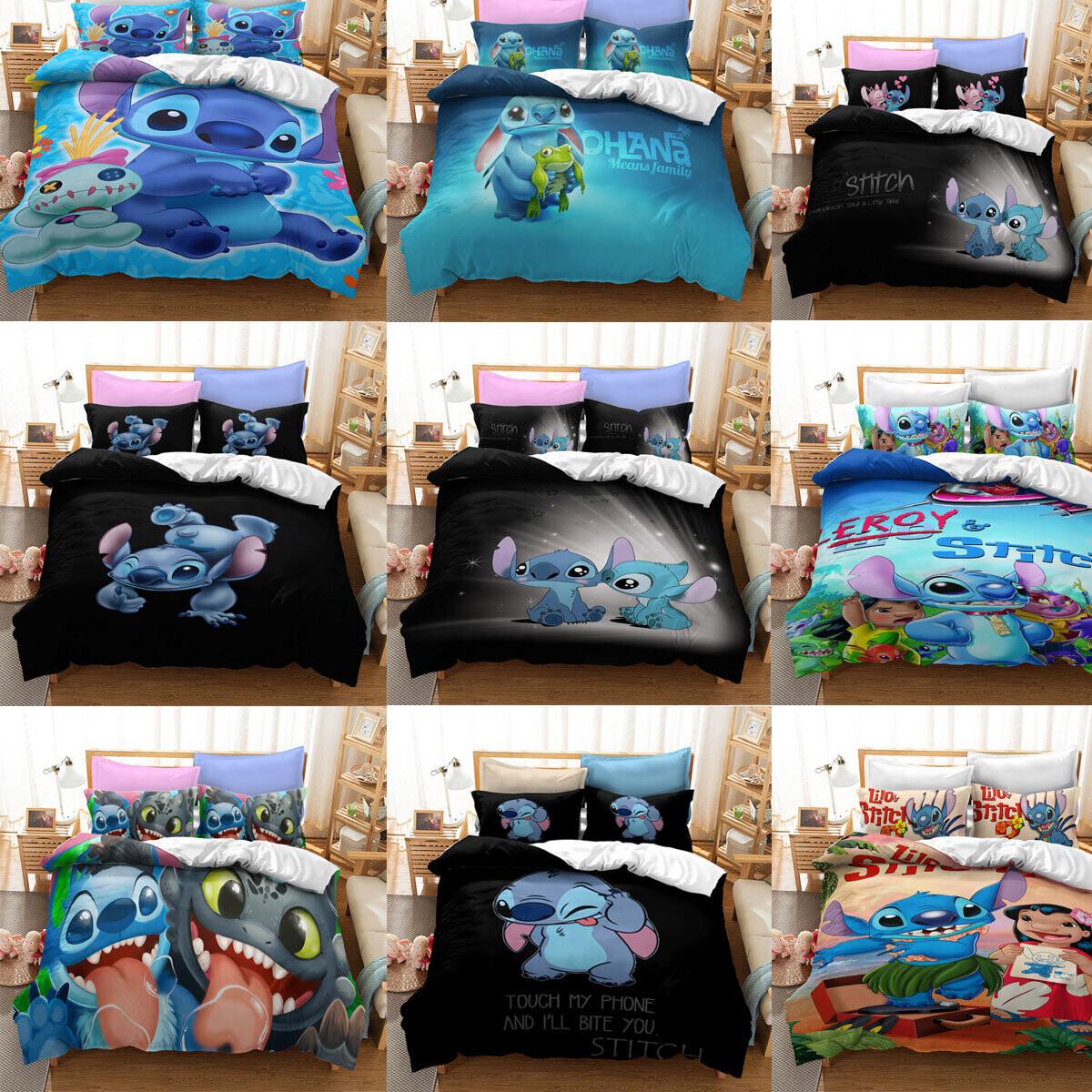 Lilo Stitch Bedding Single Double Duvet Cover Set on OnBuy