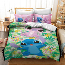 (Pattern 25, Single) Lilo Stitch Bedding Single Double Duvet Cover Set