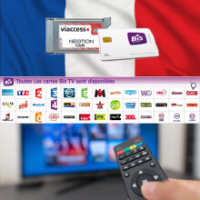 BIS TV Panorama 12 Months Card with Viaccess Secure CAM Bundle for French TV!!