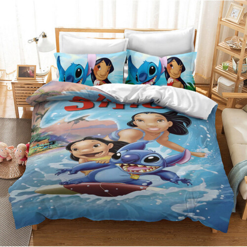 (Pattern 26, Single) Lilo Stitch Bedding Single Double Duvet Cover Set