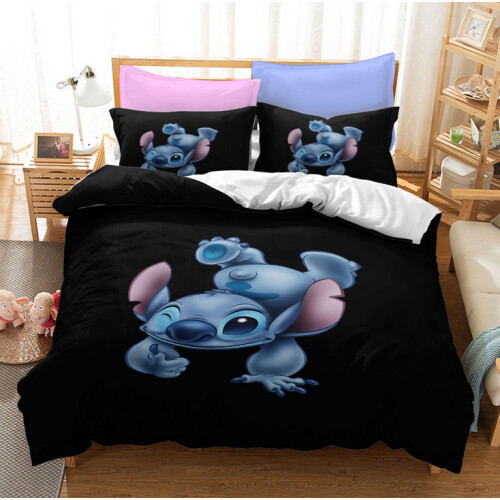 (Pattern 07, King) Lilo Stitch Bedding Single Double Duvet Cover Set