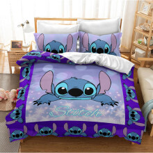 (Pattern 03, Double) Lilo Stitch Bedding Single Double Duvet Cover Set