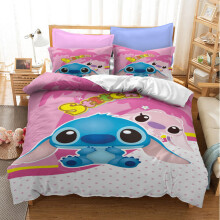 (Pattern 22, Single) Lilo Stitch Bedding Single Double Duvet Cover Set