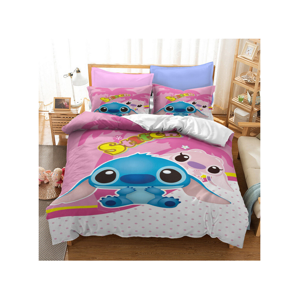 (Pattern 22, Single) Lilo Stitch Bedding Single Double Duvet Cover Set
