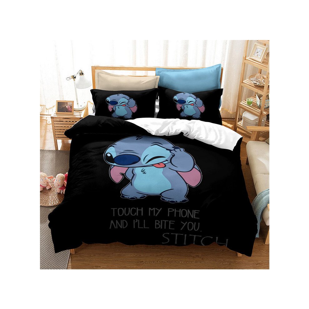 (Pattern 29, King) Lilo Stitch Bedding Single Double Duvet Cover Set