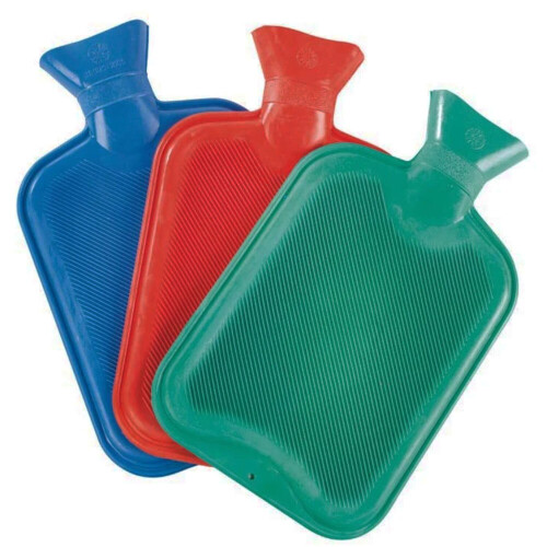 GENERISE Natural Rubber Hot Water Bottle 2L - Perfect Hot Water Bag for Pain Relief (Colour Received Varies)