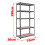 Heavy Duty Storage Racking 5 Tier Grey Shelving Boltles for Garage 2