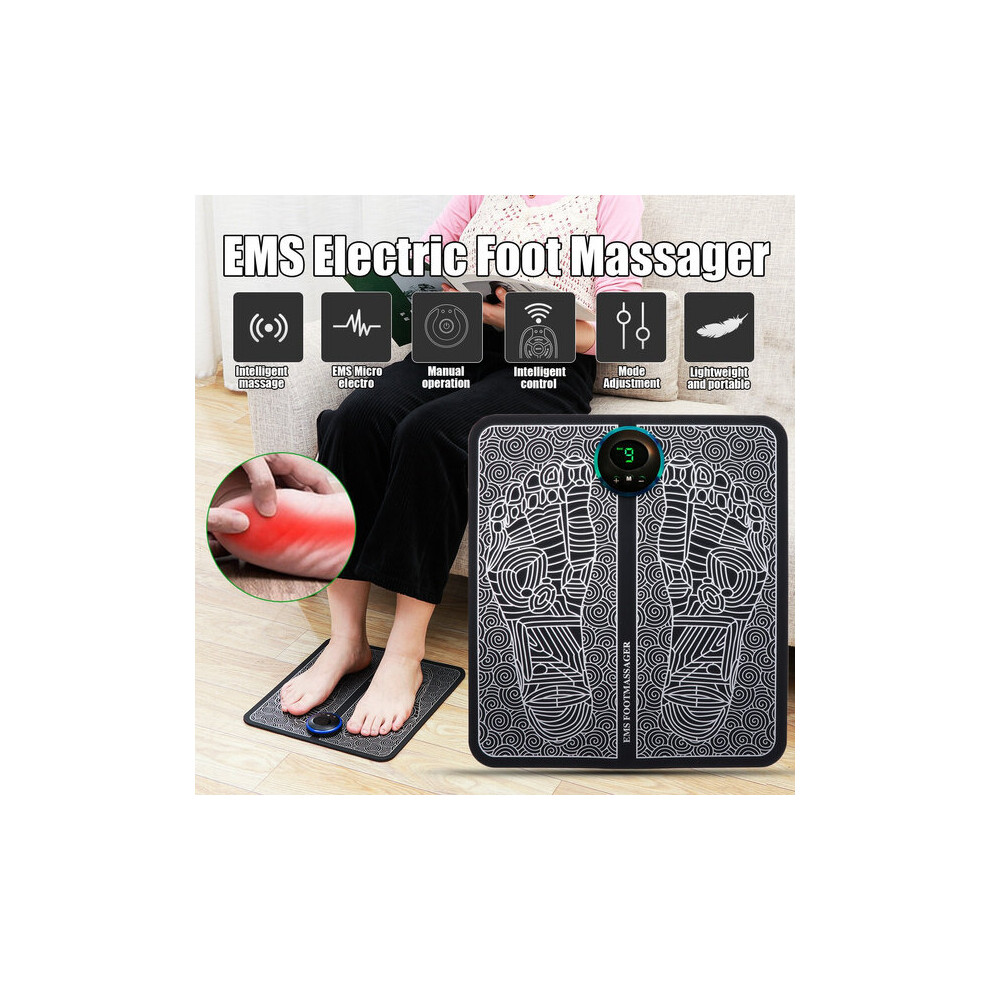 Electric EMS Foot Massage Pad Feet Acupuncture Stimulator Massager