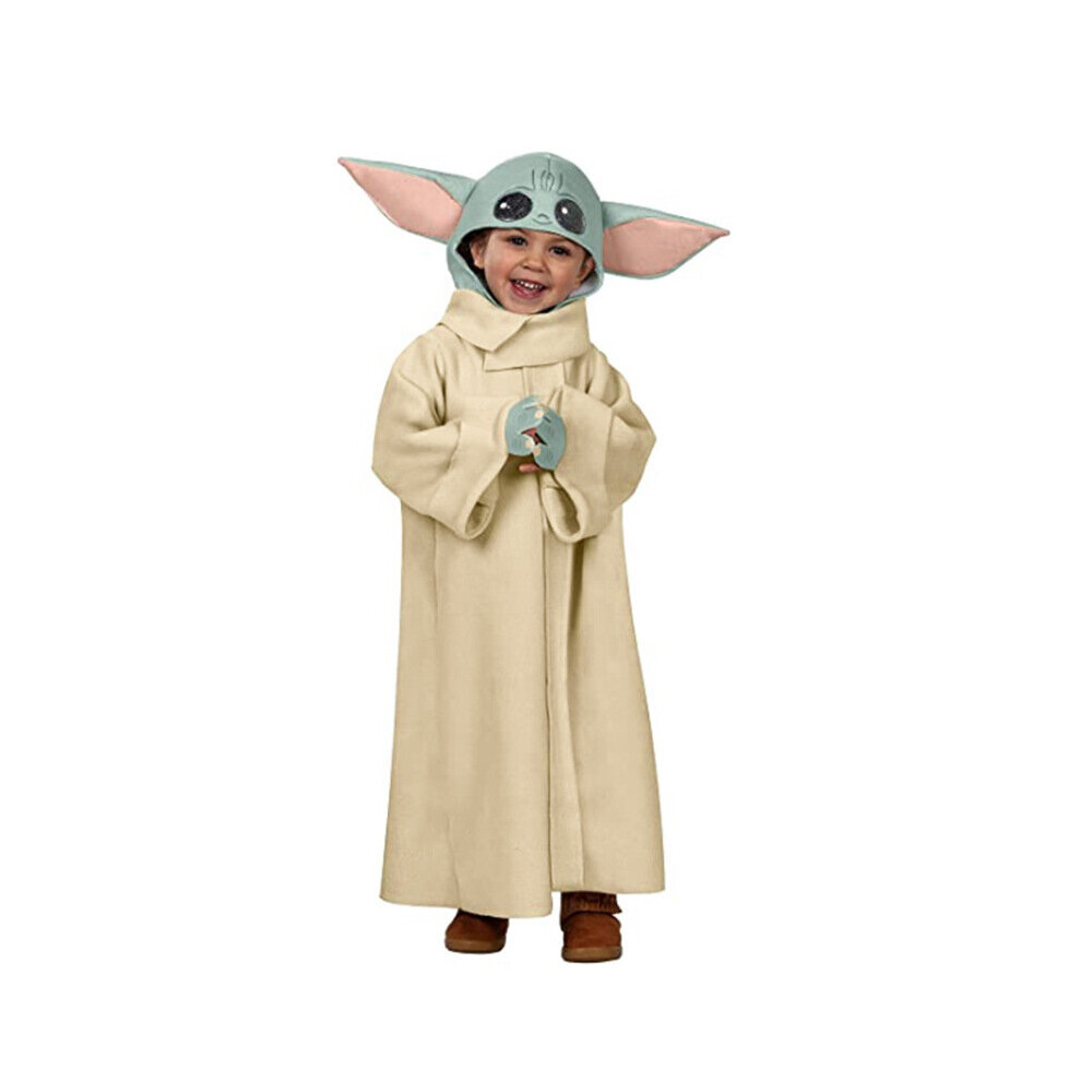 (XL) Baby Yoda Star Wars Kid's Halloween Cosplay Costume Full Set