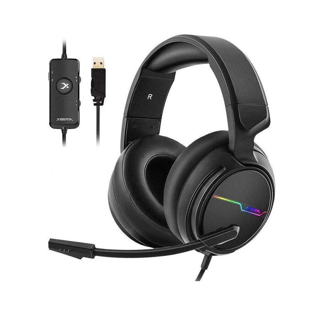 Xiberia V20 Gaming Headphones USB 7.1 Headset Black 3.5MM USB