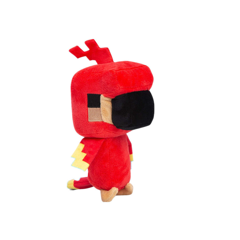 ( Parrot 19Cm) Minecraft Plush Plush Children's Plush Toys Pixel Dolls Red