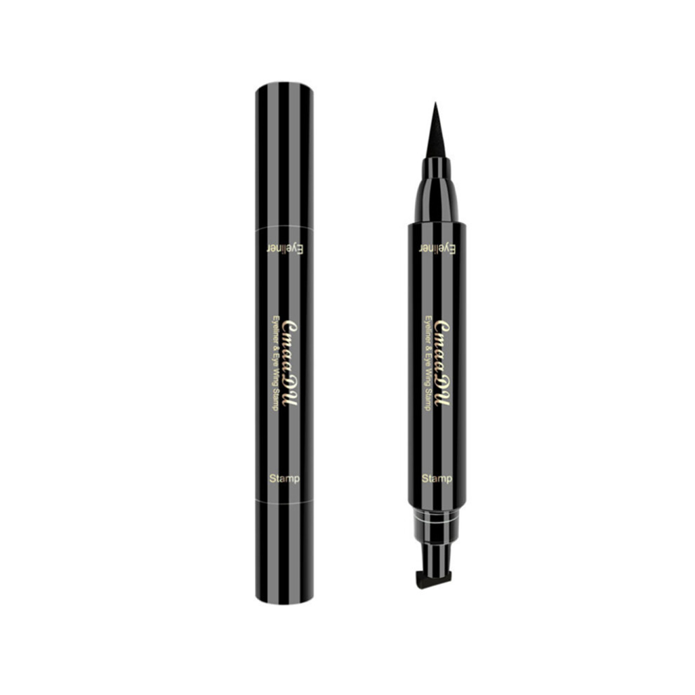 2PCS Eyeliner Stamp Wing Cat Eye Stamp Long Lasting Liquid Eye Liner Waterproof & Smudgeproof Makeup Eye Liner Pencil for Women