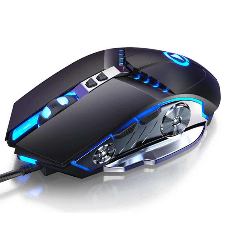 P08 Audio Gaming Mechanical Mouse Wired Mute Usb External Gaming Mice Portable Design For Windows Ios And Android Tablet 750910244543